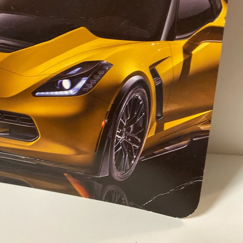 Corvette Notebook Bundle Of 3 Grey Yellow Spiral General Motors School Supplies
